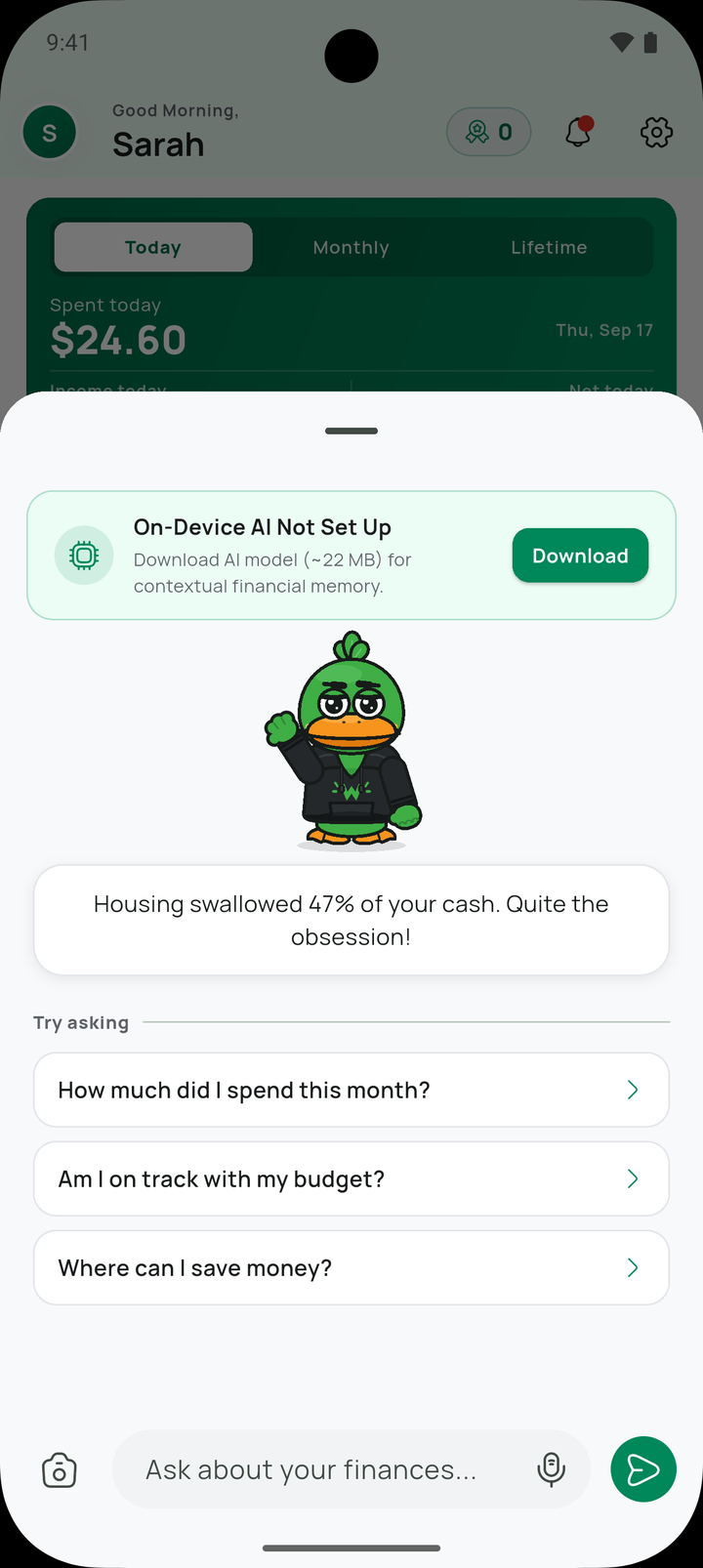 Ask Walley, the AI money coach