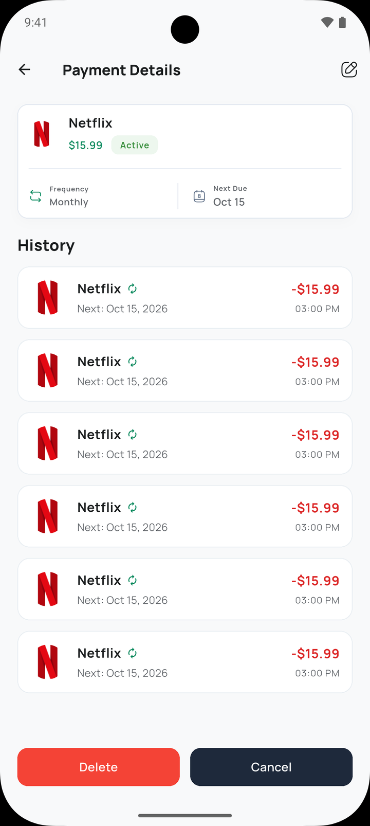 Walley subscription details with next renewal